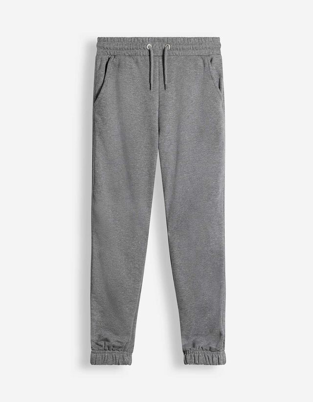 Jogginghose - Glitzerprint - grau