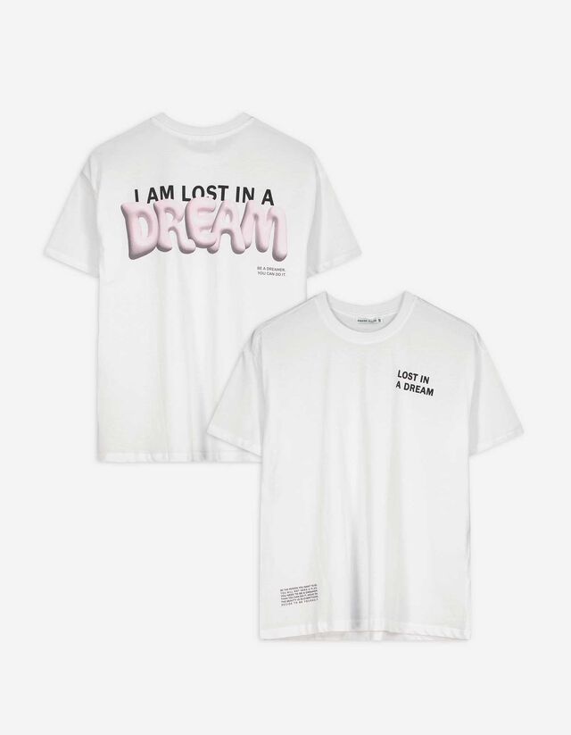 T-Shirt - R&uuml;ckenprint - wei&szlig;