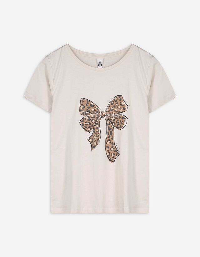 T-Shirt - Glitzerprint - wei&szlig;