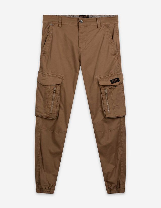 Cargohose - Jogger Fit - braun