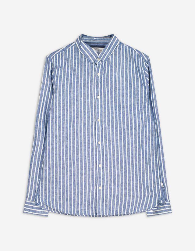 Hemd - Leinen-Mix - dunkelblau