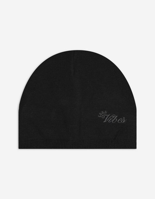 Beanie - Stickereien - schwarz
