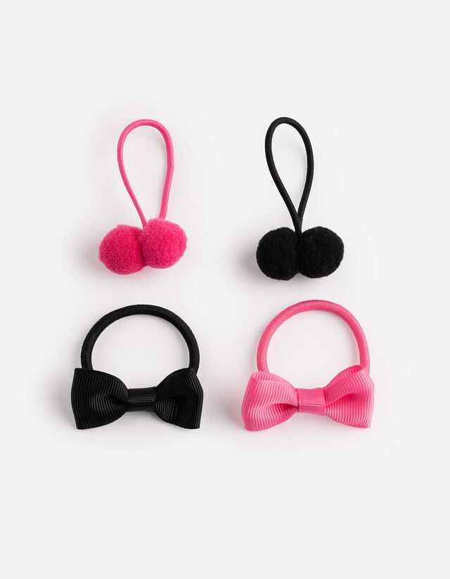 Haargummi - 4er-Pack - pink