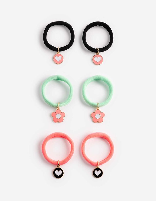 Haargummi - 6er-Pack - schwarz