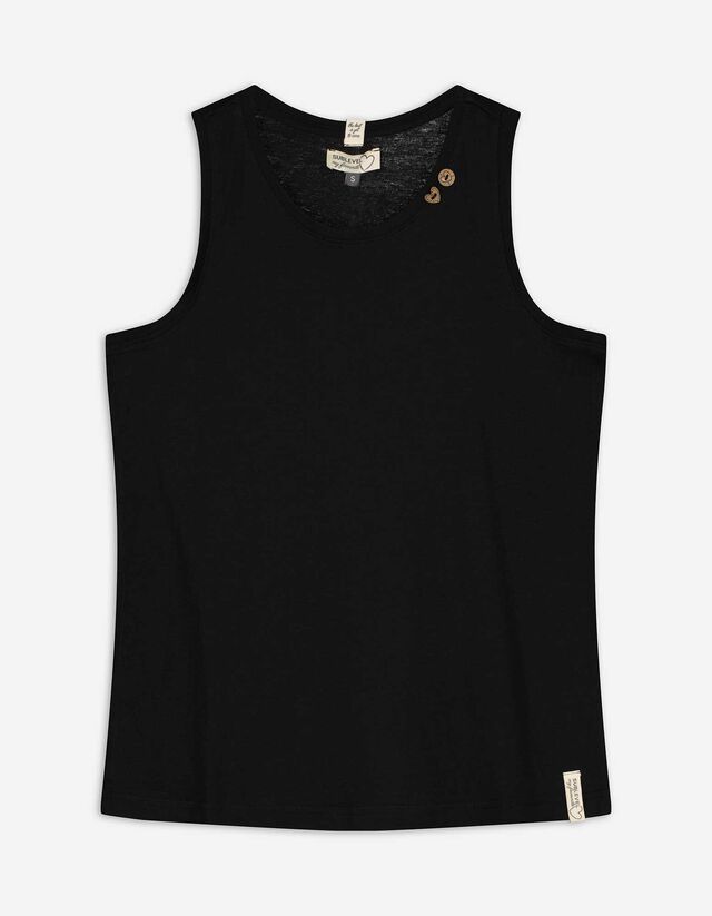 Top - &Uuml;berschnittene Schultern - schwarz