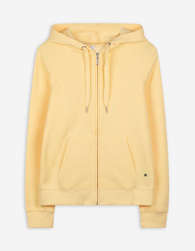Sweatjacke - Regular Fit - hellgelb
