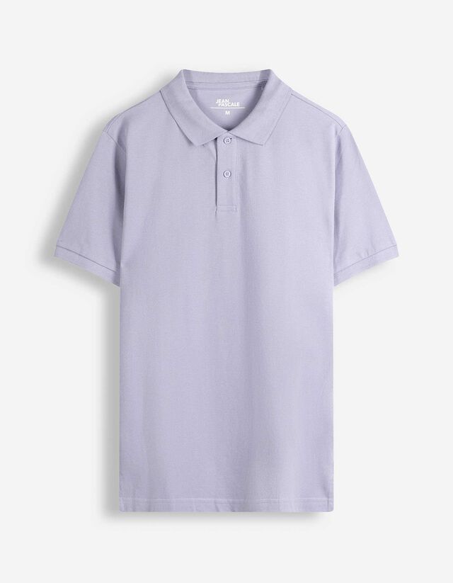 Poloshirt - einfarbig - lila