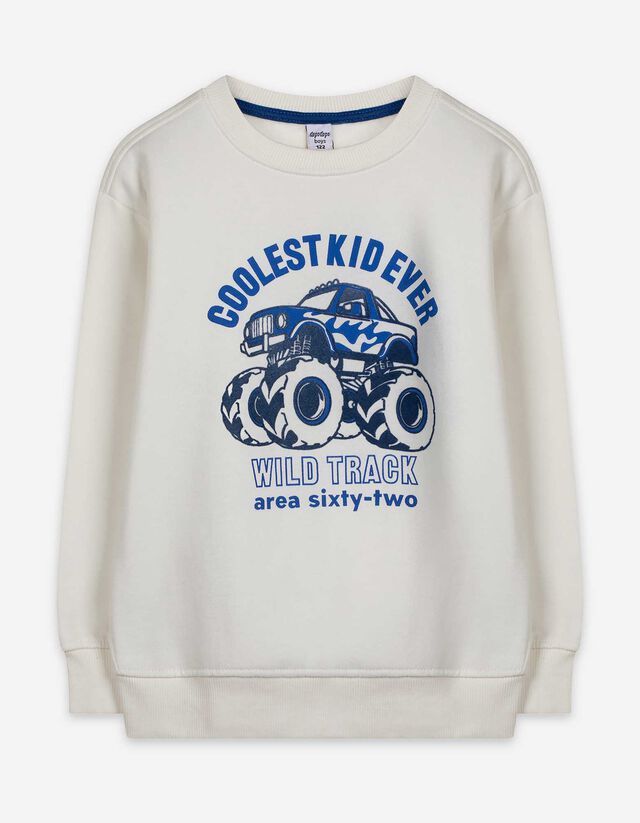 Sweatshirt - Print - wei&szlig;