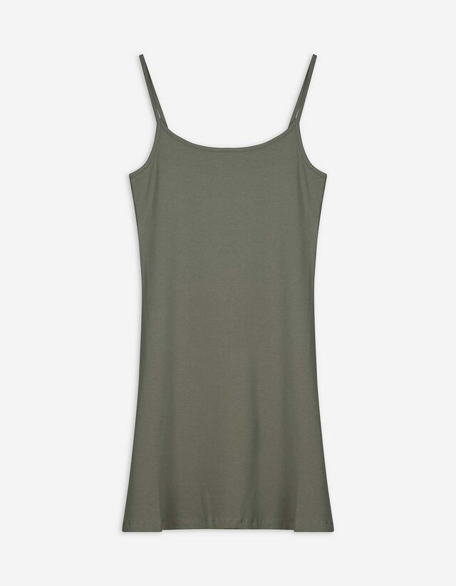 Kleid in A-Linie - Spaghettitr&auml;ger - gr&uuml;n