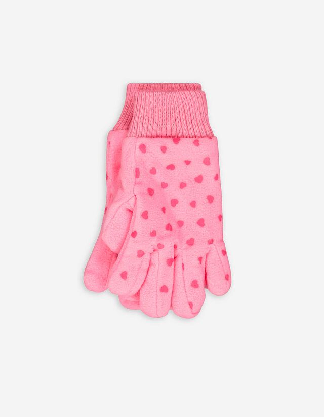 Handschuhe - Allover-Print - pink