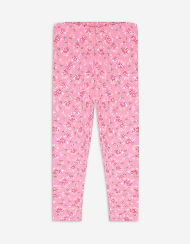 Leggings - Allover-Print - pink