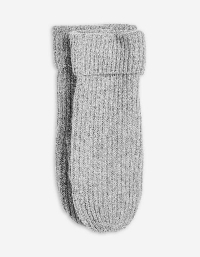 F&auml;ustlinge - Rippstrick - hellgrau