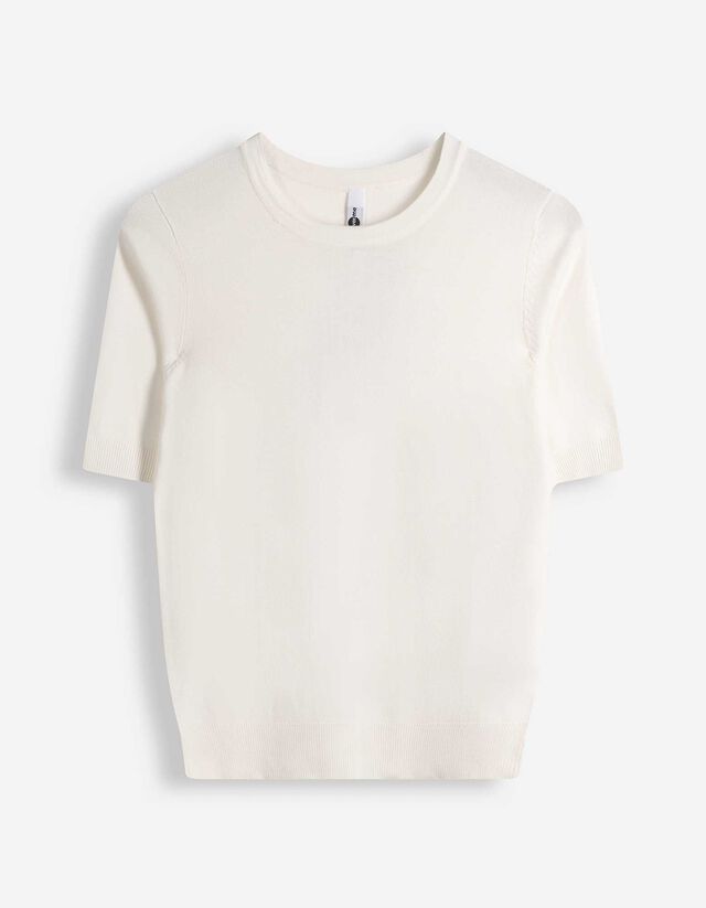 Pullover - Kurze &Auml;rmel - wei&szlig;