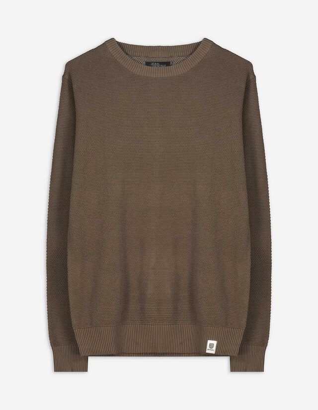Pullover - Baumwolle - braun