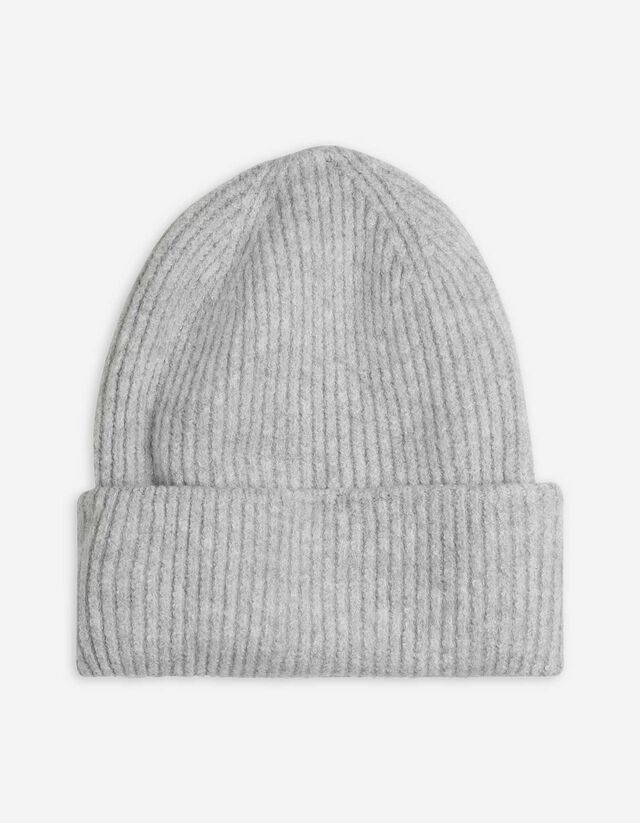 M&uuml;tze - Rippstrick - hellgrau