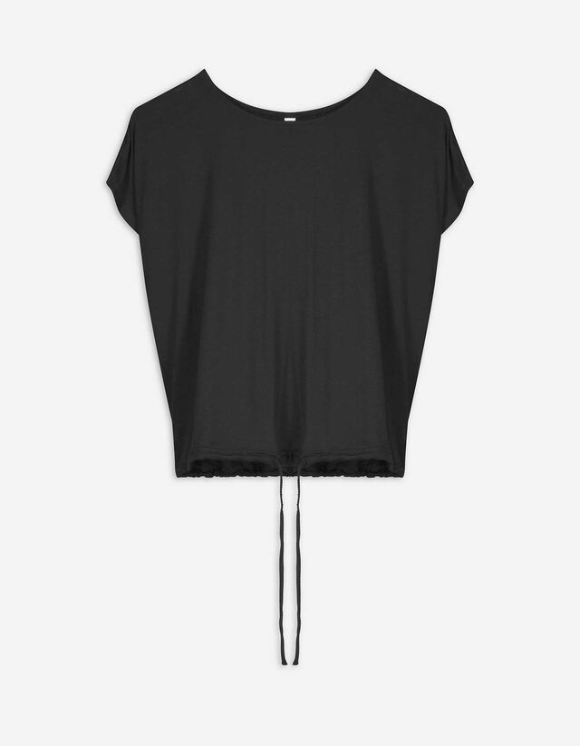 T-Shirt - einfarbig - schwarz