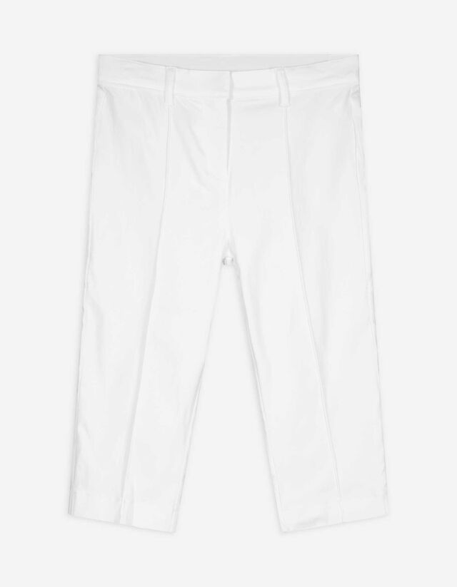 Caprihose - Viskose-Mix - wei&szlig;