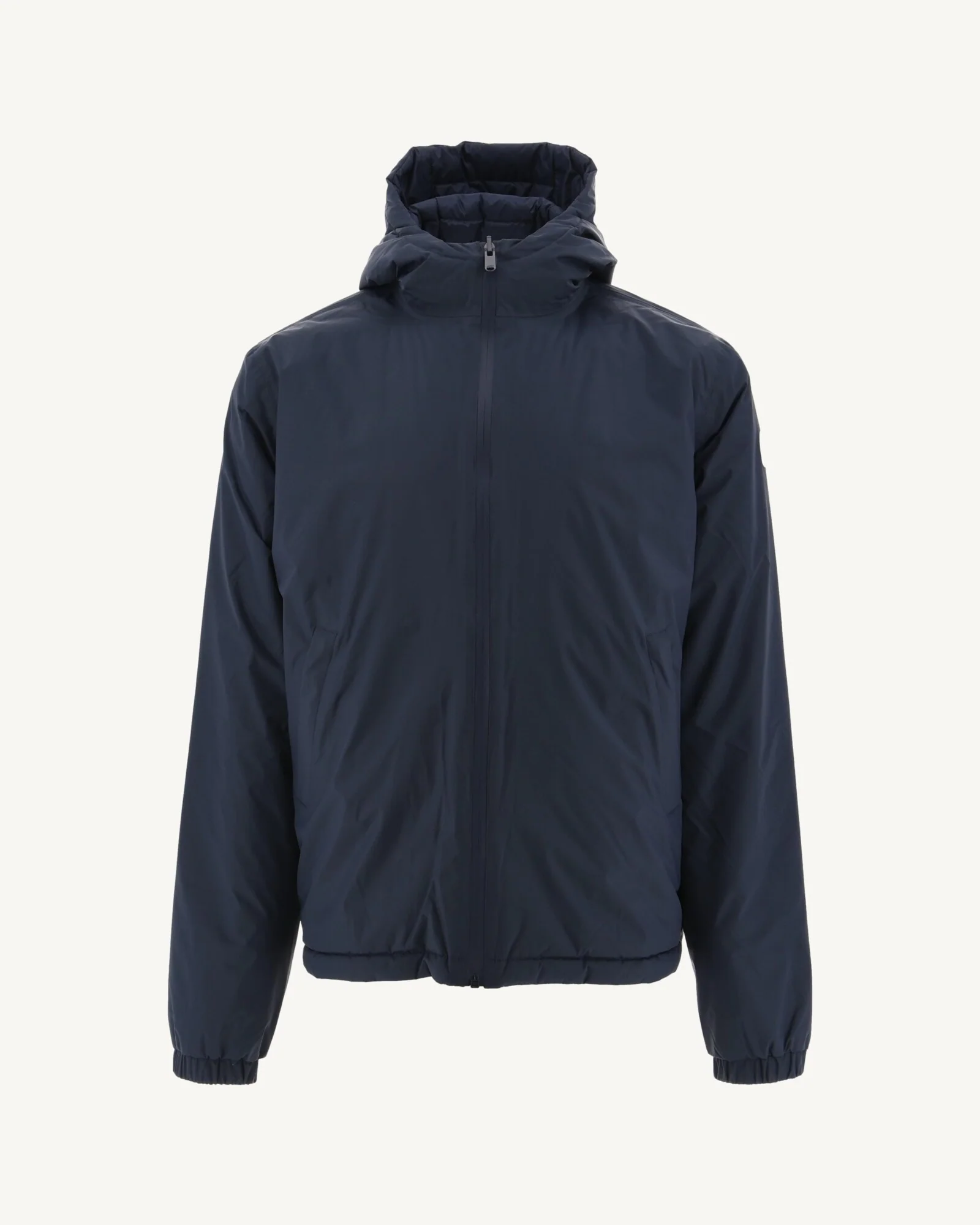 Reversible hooded down jacket Marine Bergen
