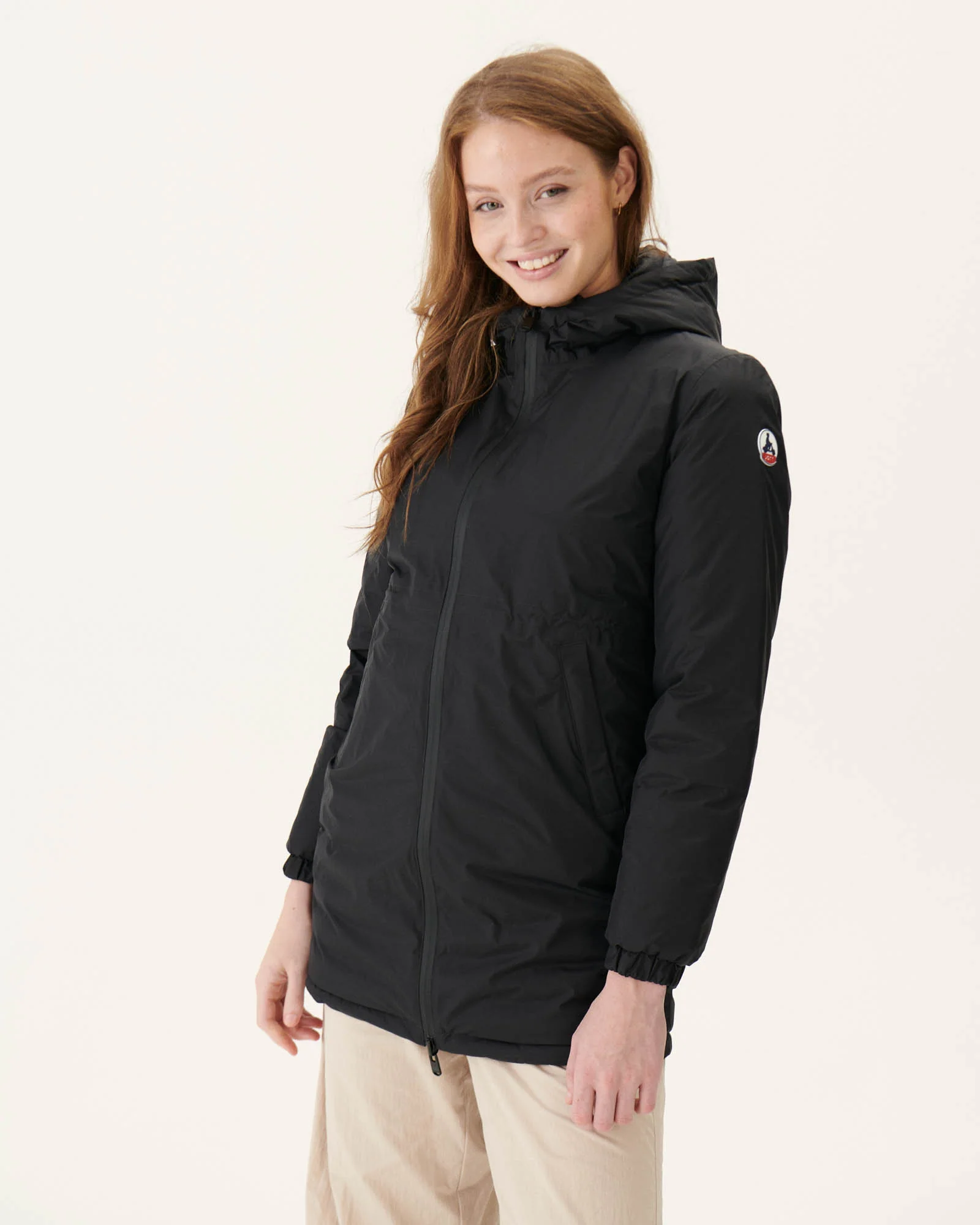 Black Roma reversible long down jacket