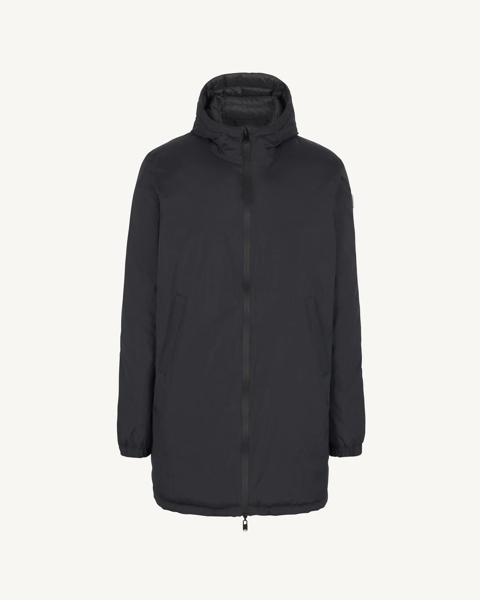 Down jacket long reversible hoodie Black Amsterdam 2.0