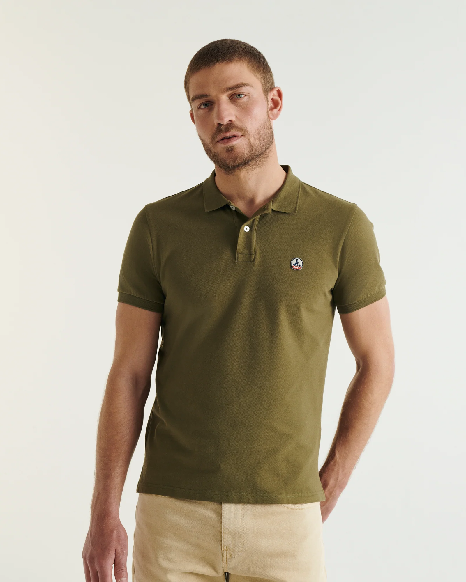 Polo shirt in organic cotton Tangerine Marbella