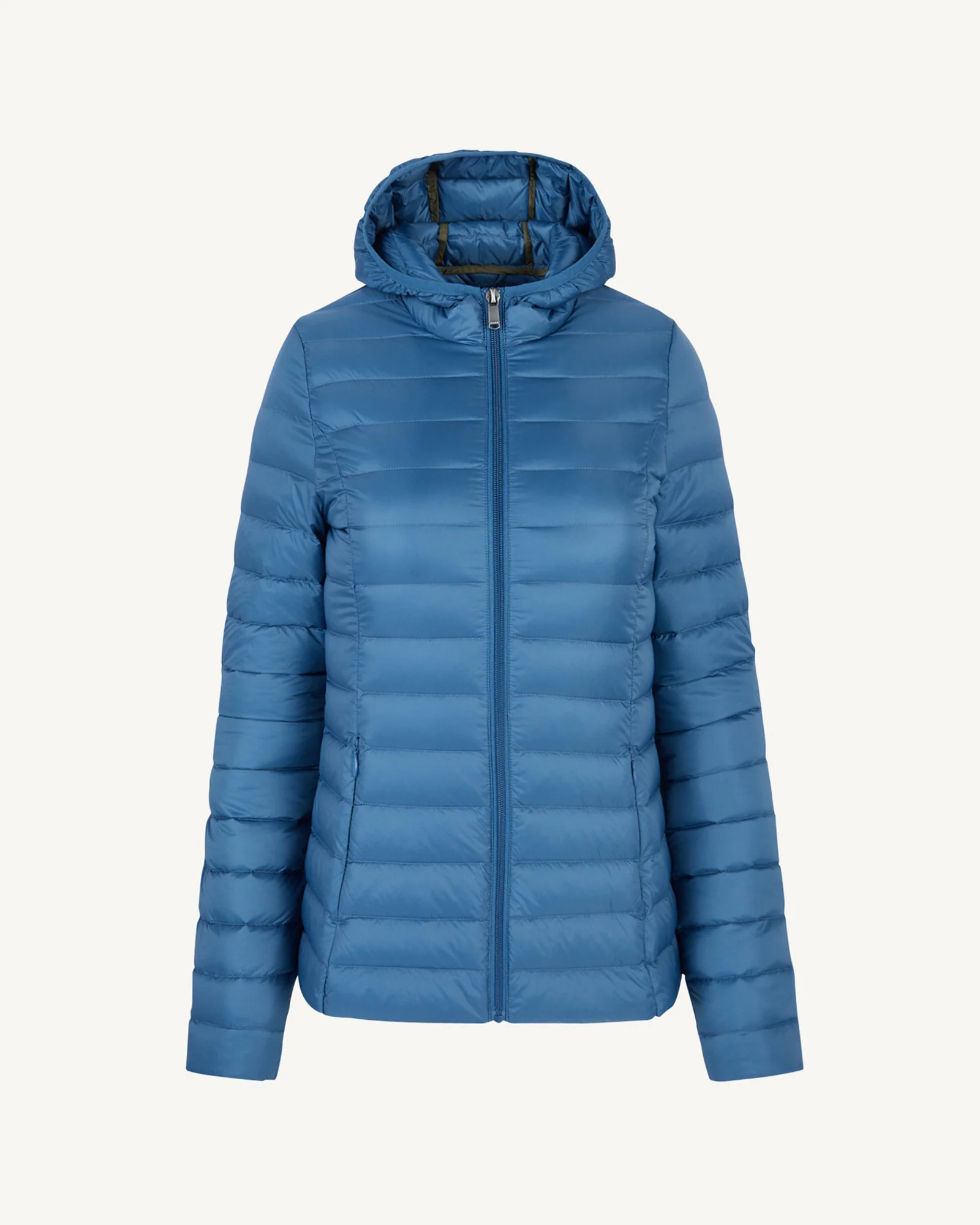 Down jacket light Blue jeans Cloe hoodie