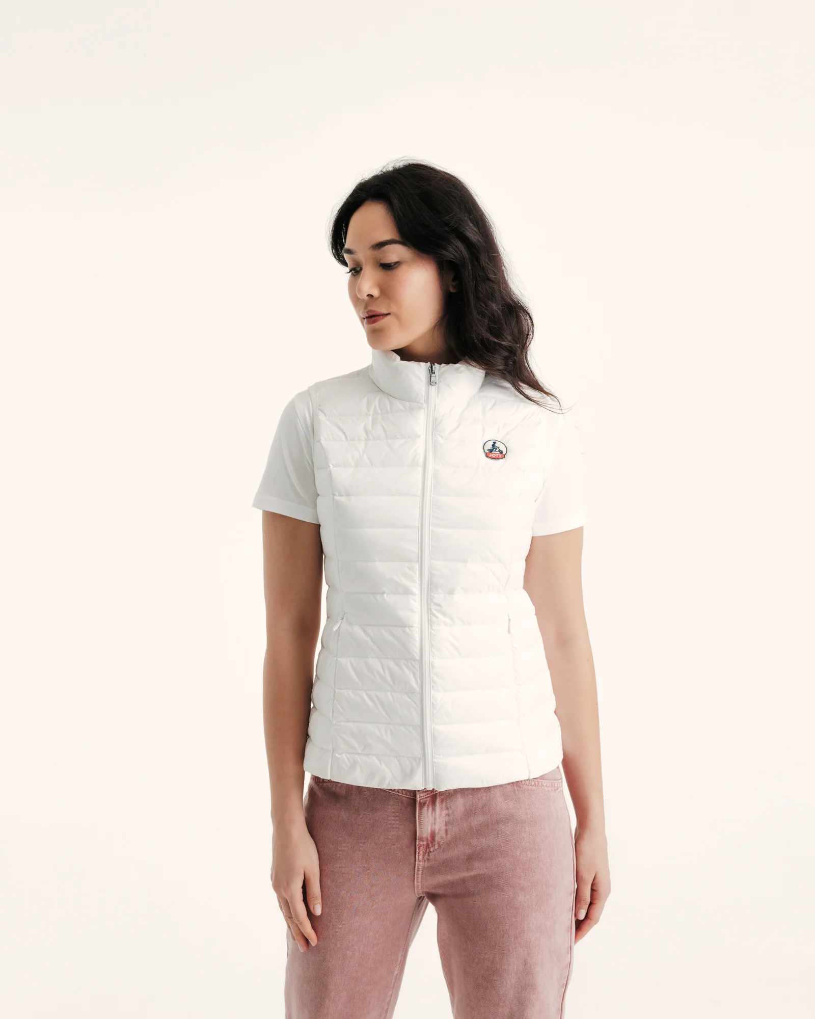 Light sleeveless padded jacket White Seda