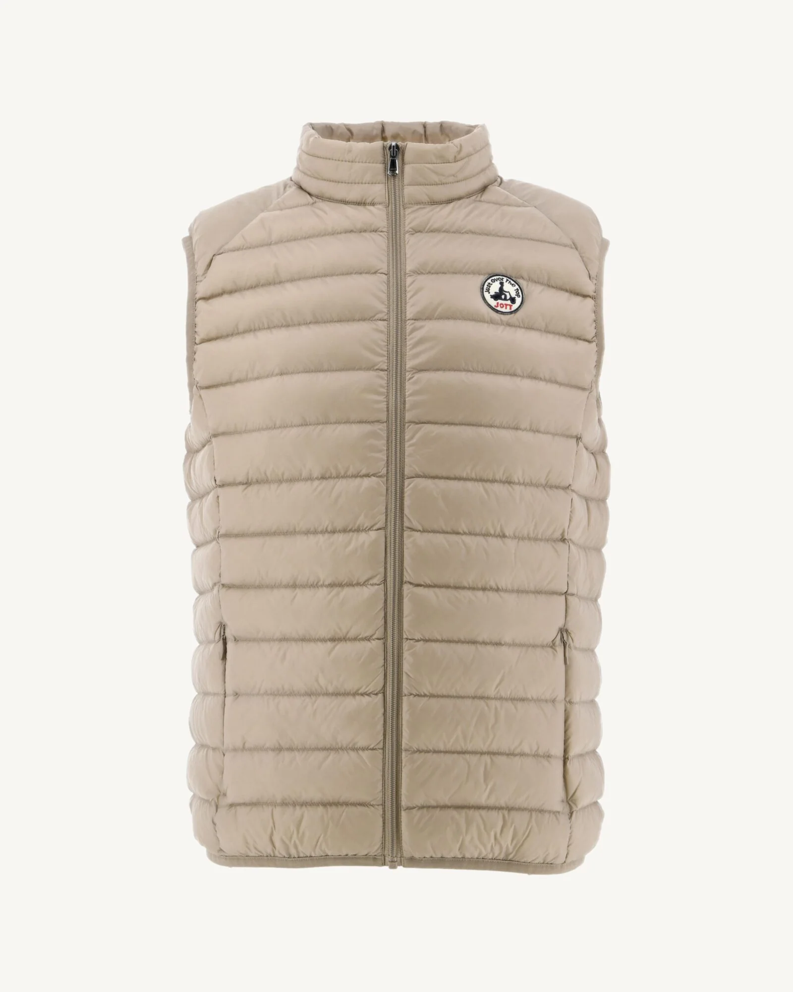 Beige Tom sleeveless padded jacket