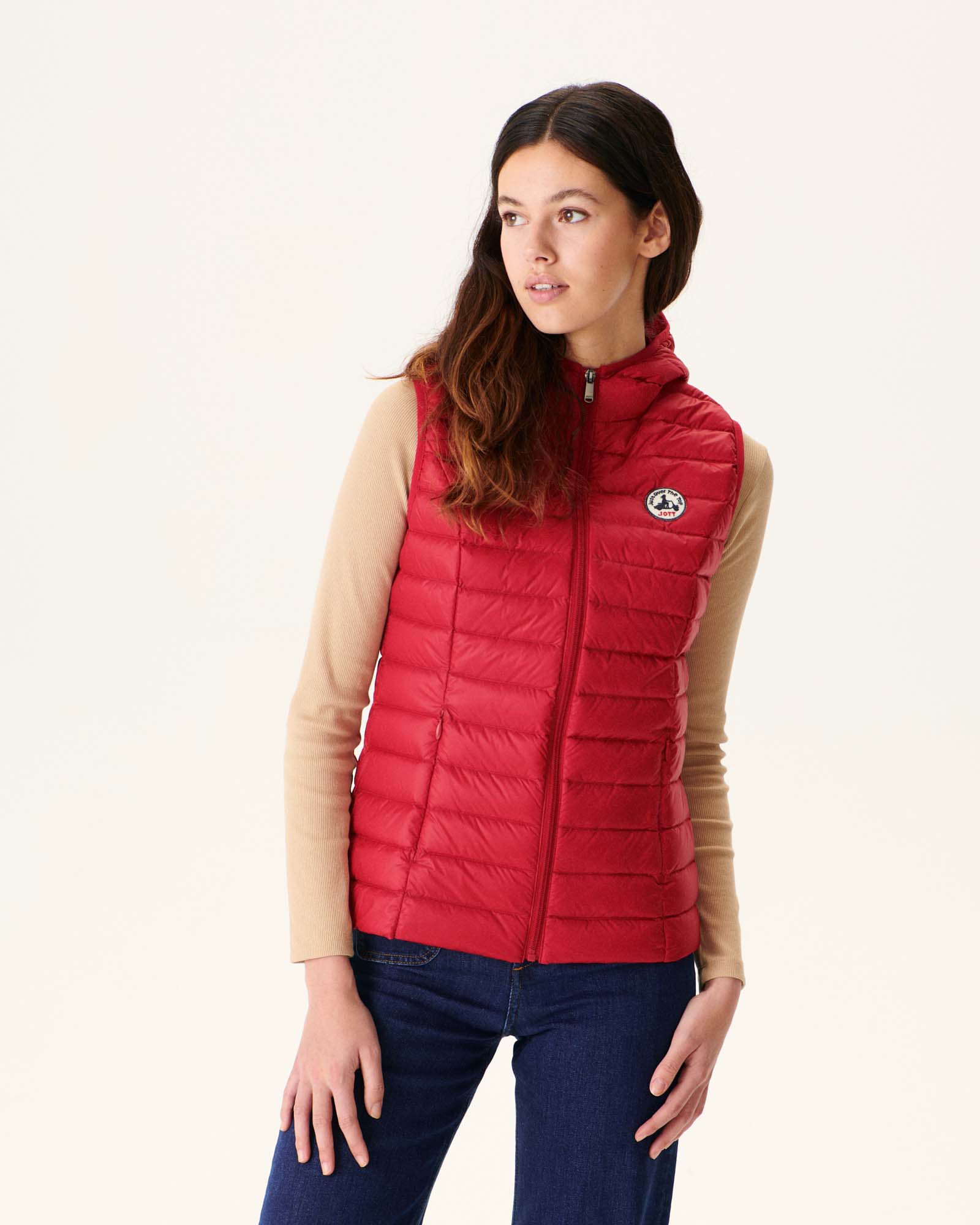 Red Mali light sleeveless padded jacket