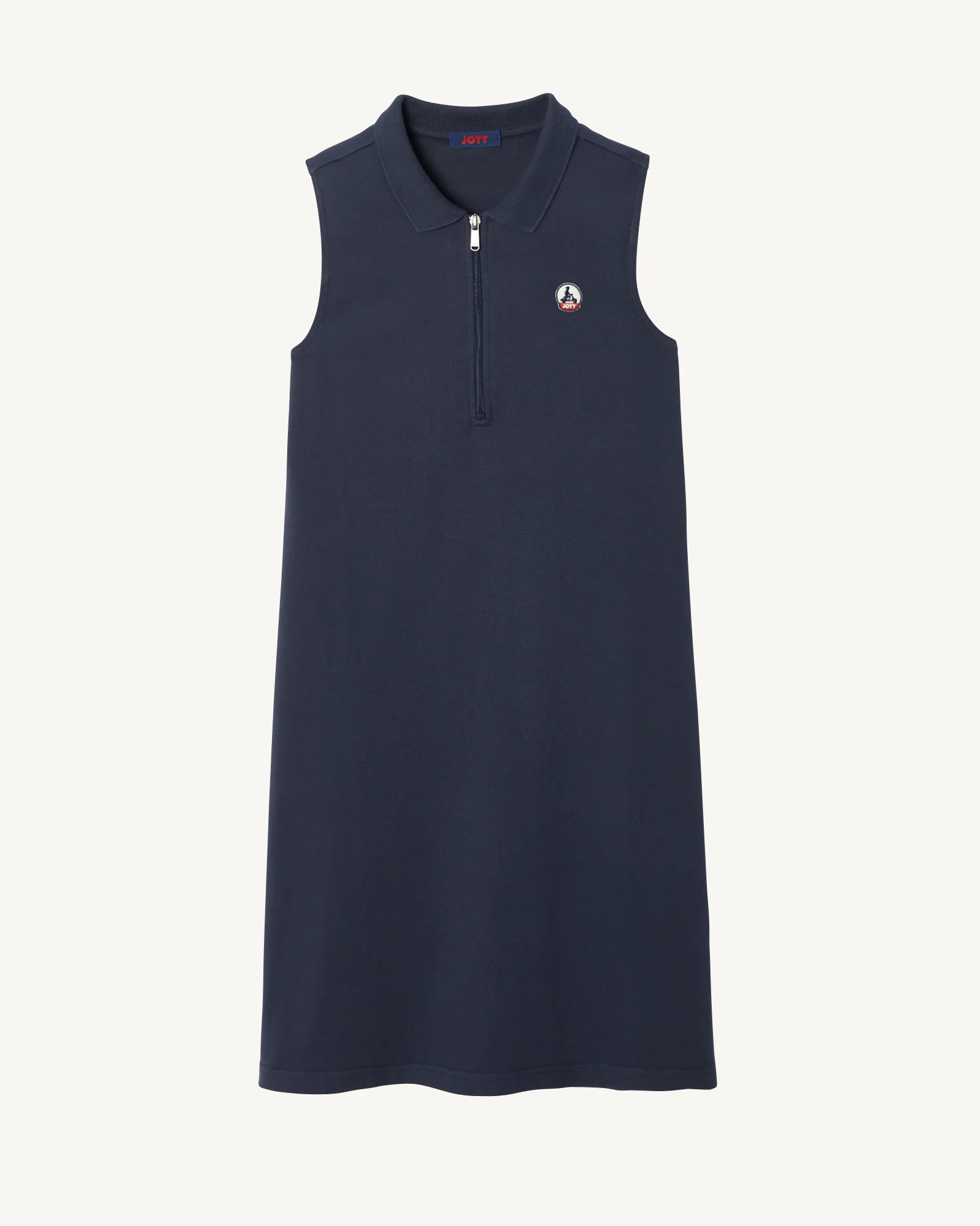 Esmeralda sleeveless polo dress in organic cotton Navy