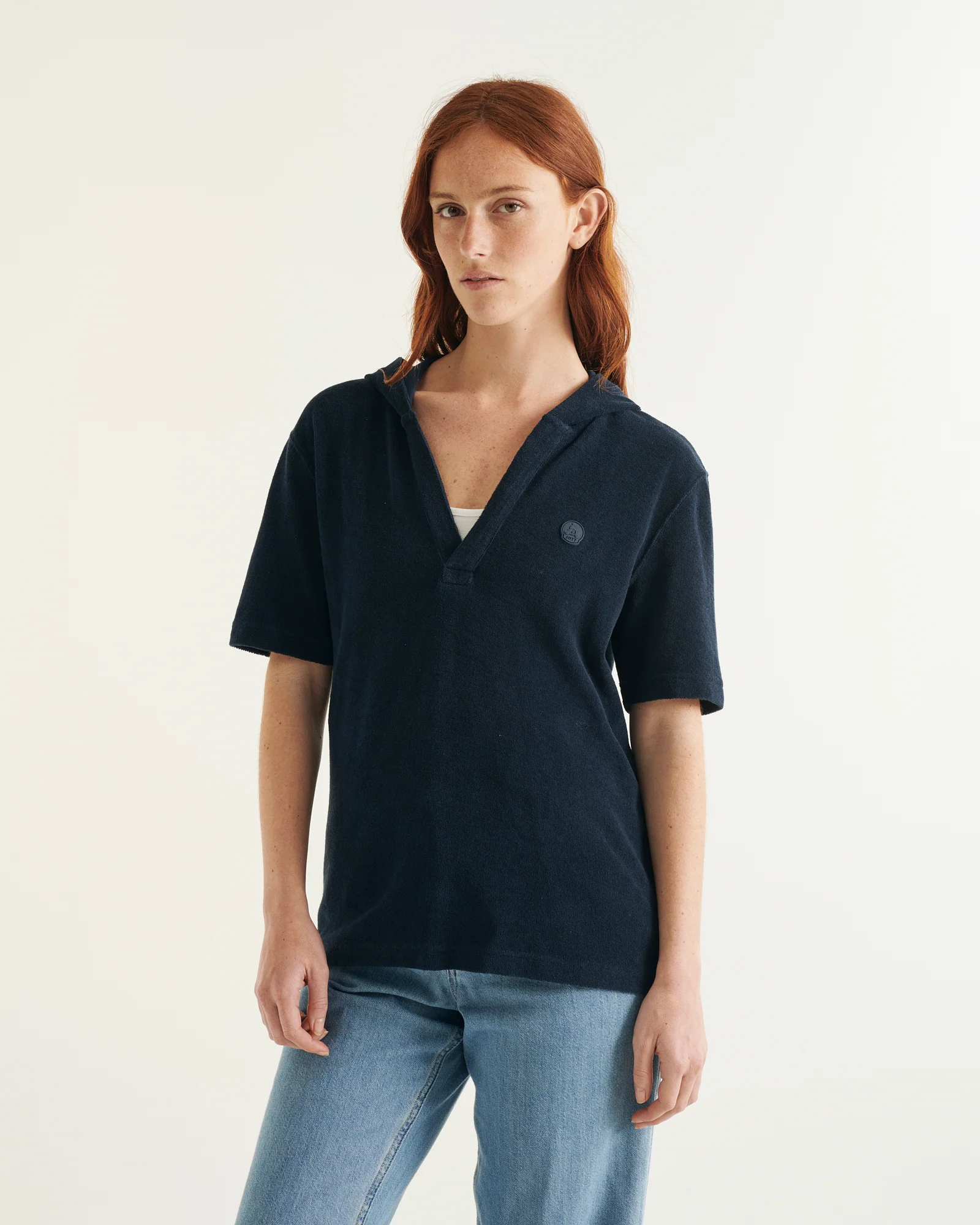 Marine Vilanova hooded terry T-shirt