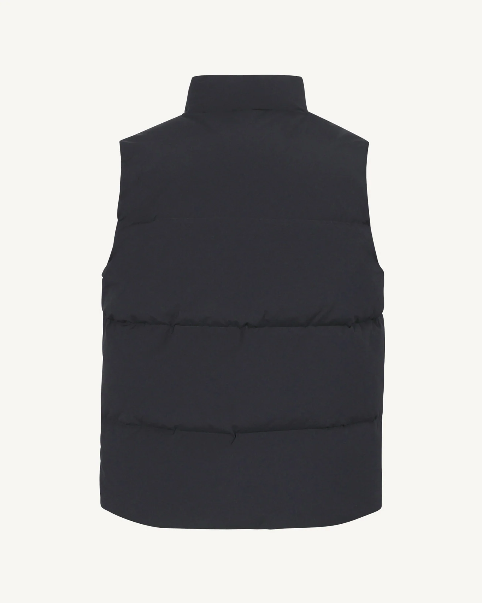 Down jacket mixed sleeveless spirit 'Puffer' Black Nagano