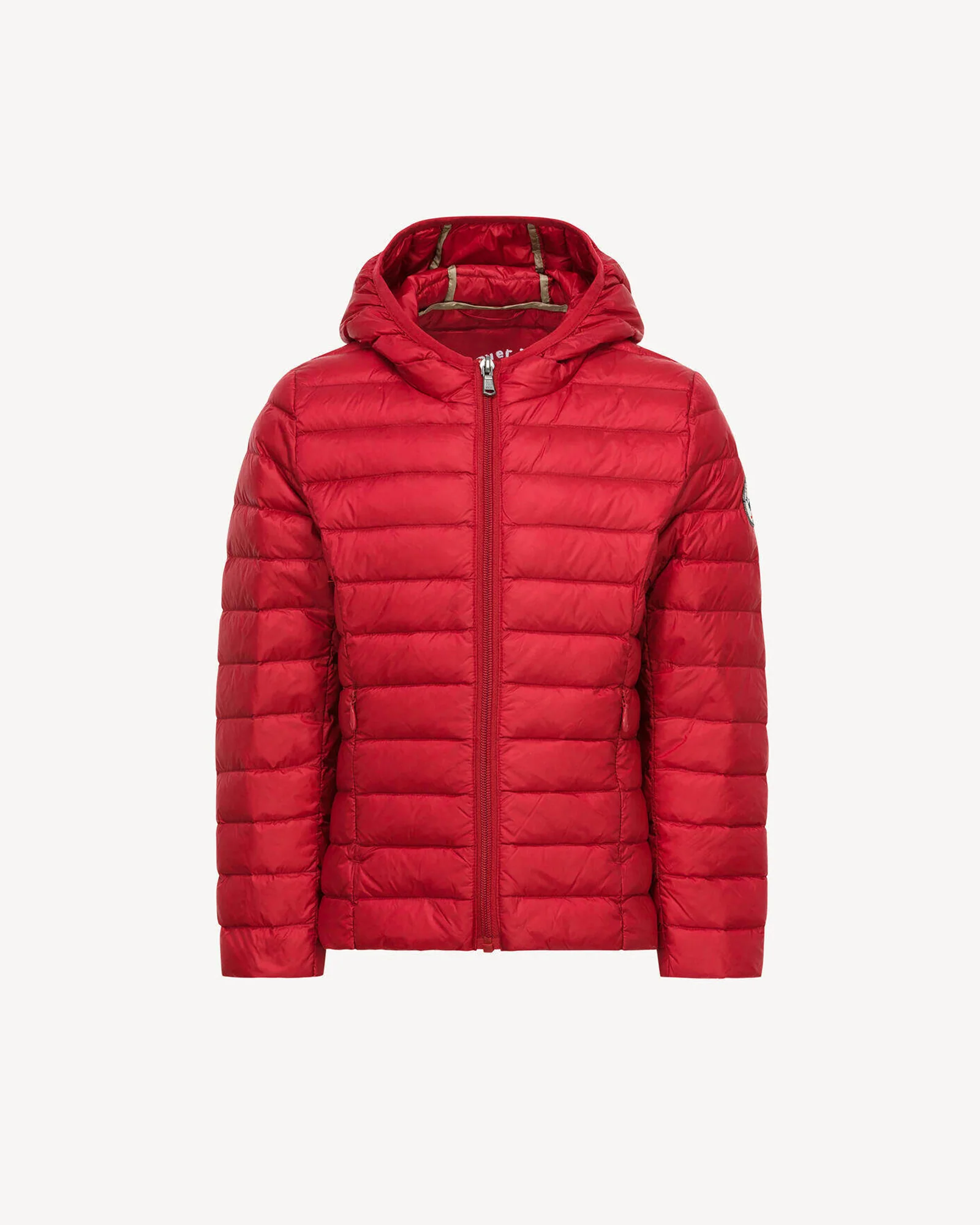 Children's light hooded down jacket Red Carla