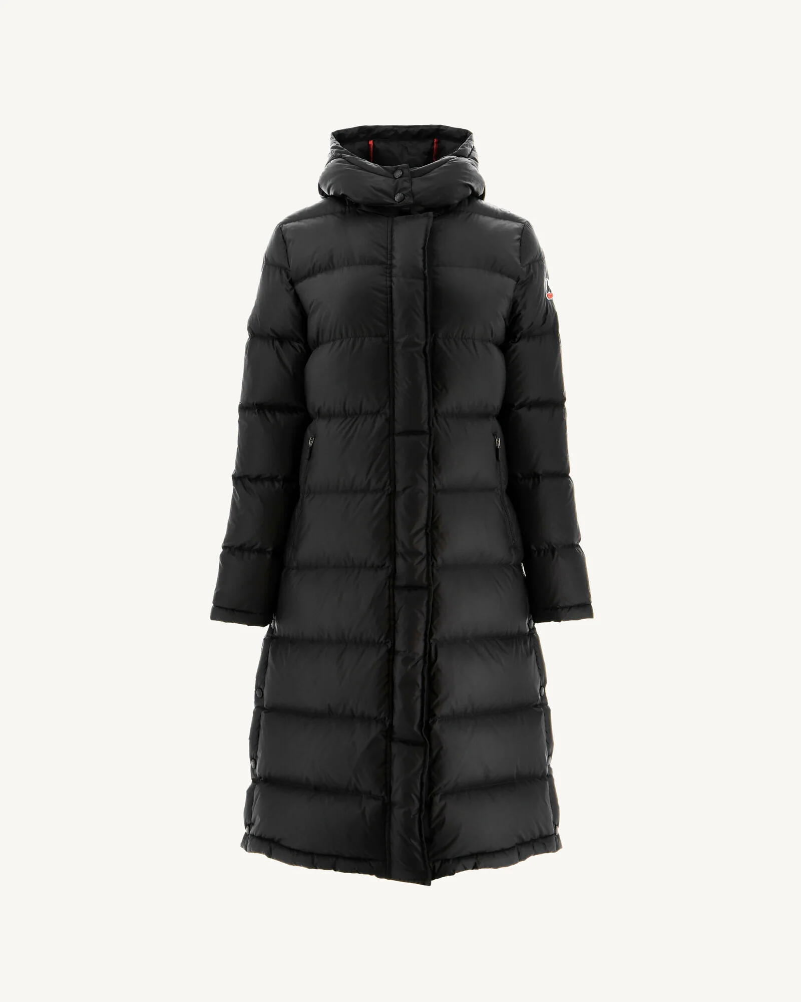 Long hooded down jacket Extreme Cold Black Karachi