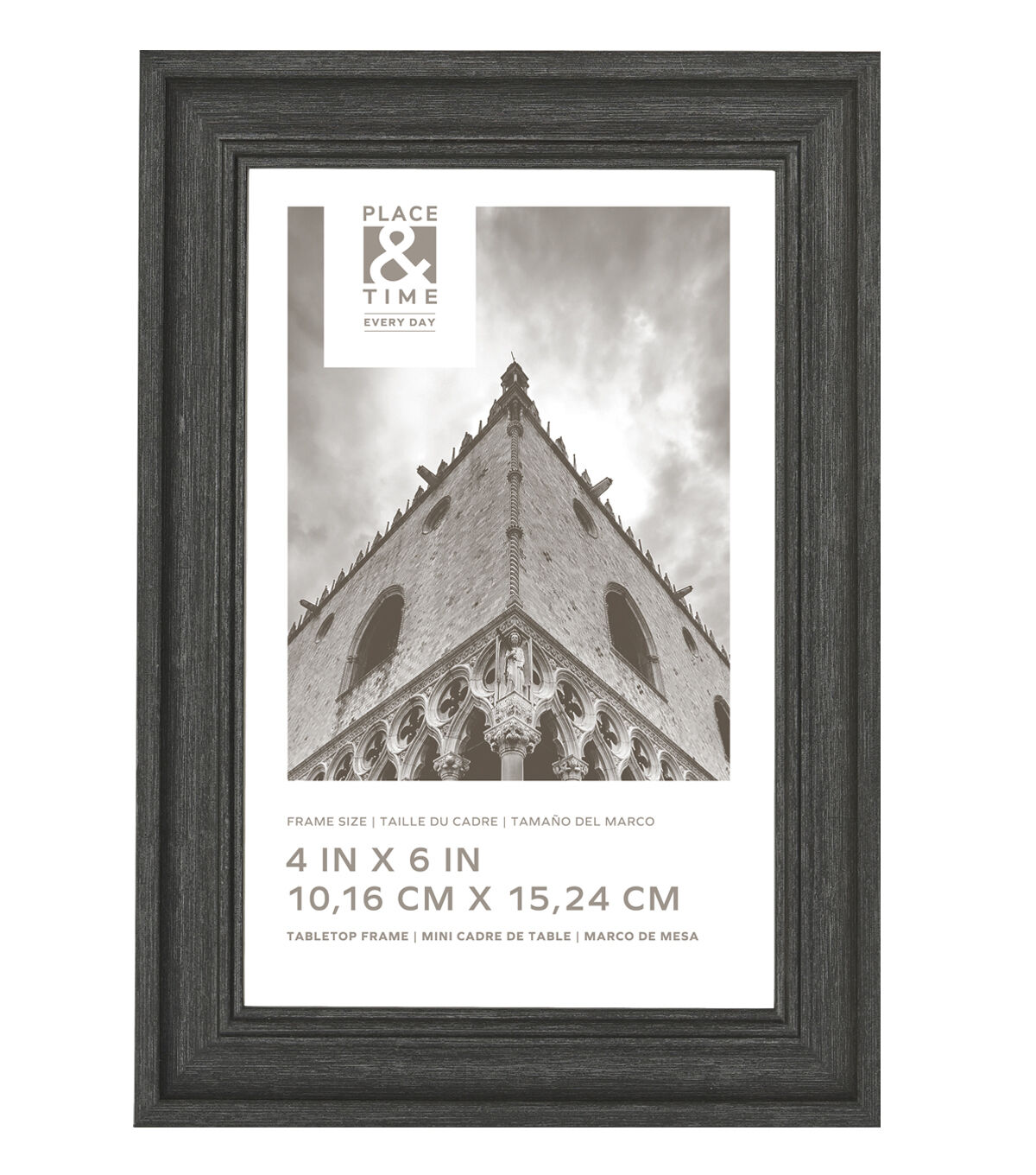 4 x 6 Traditional Black Tabletop Picture Frame by Place & Time