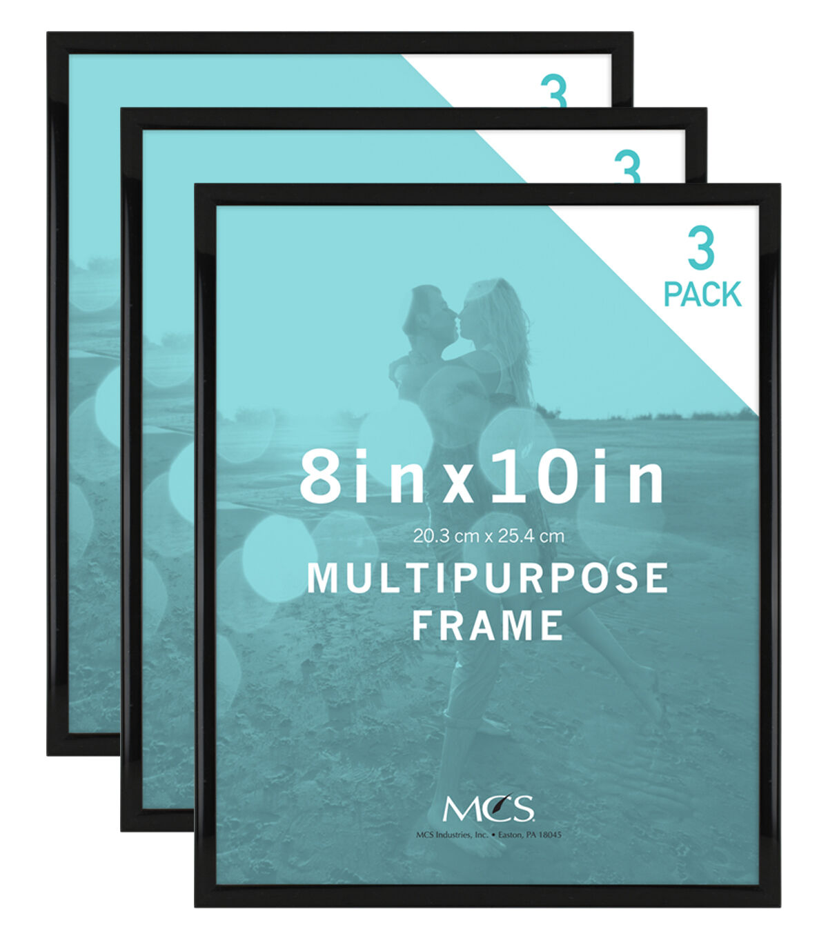 MCS Industries Single Image 3 pk Multipurpose Frames 8''x10'' Black