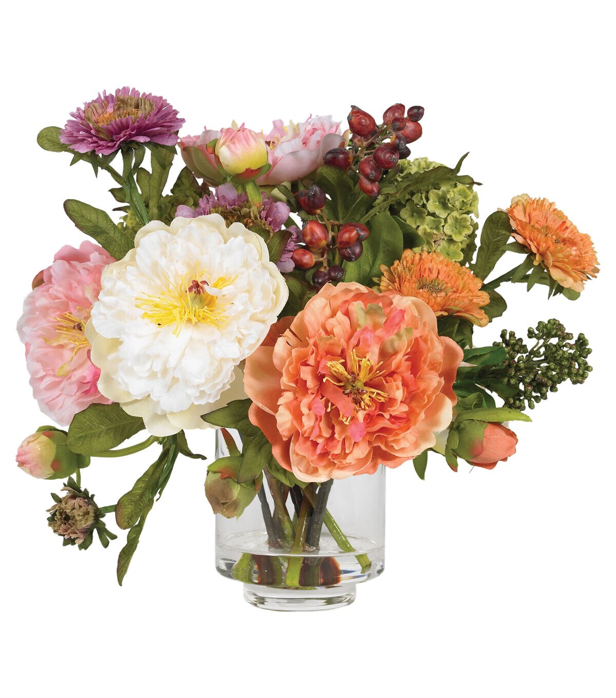 Nearly Natural Peony Silk Arrangement