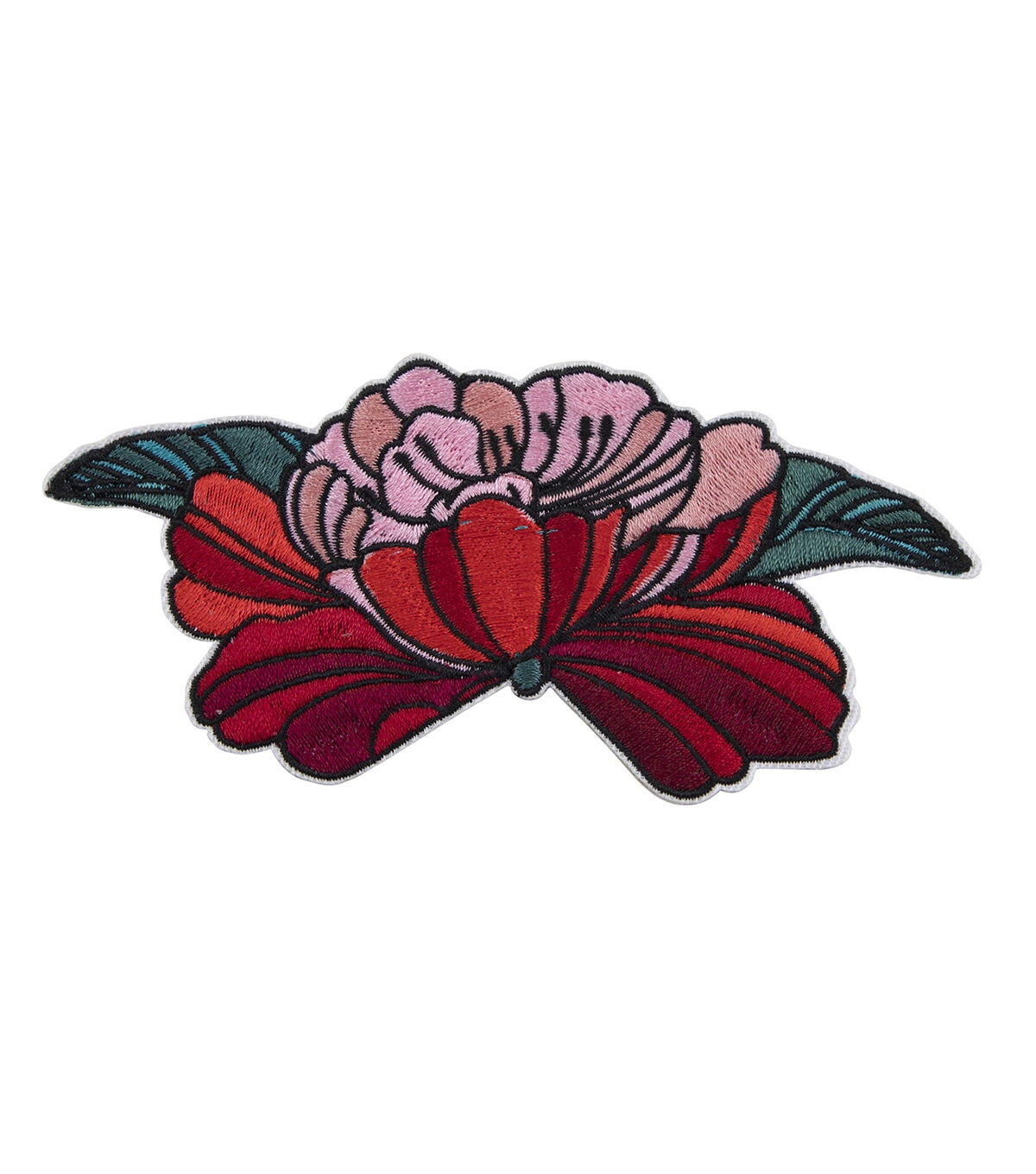 5.5 Red Blooming Flower Iron On Patch by hildie & jo