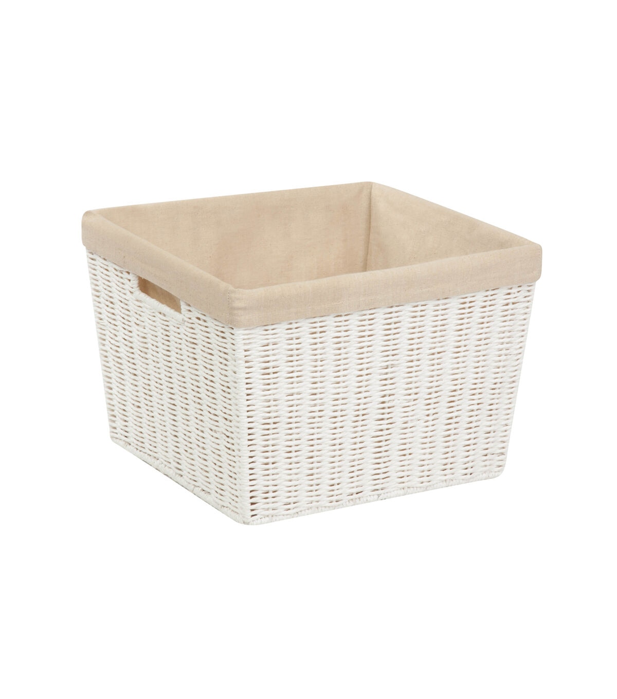Honey Can Do 13 x 10 White Parchment Cord Basket With Liner
