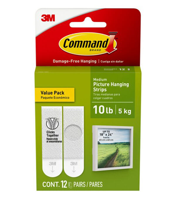Command 10lb White Picture Hanging Strips 12pk