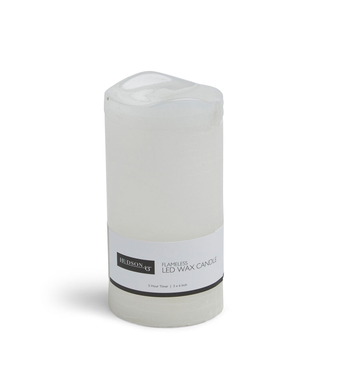 Flameless Vanilla Scented LED Rustic Pillar Candle 3''x6'' White