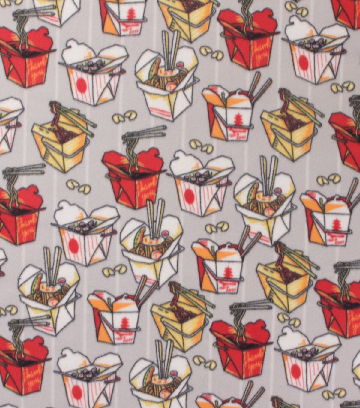 Chinese Takeout Blizzard Fleece Fabric