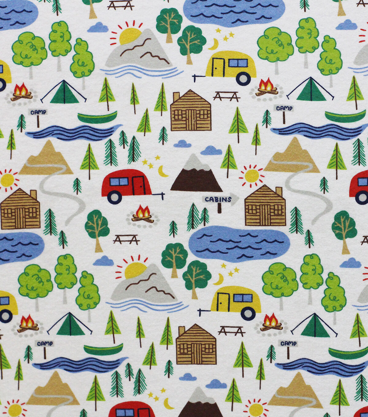 Super Snuggle Camping Flannel Fabric