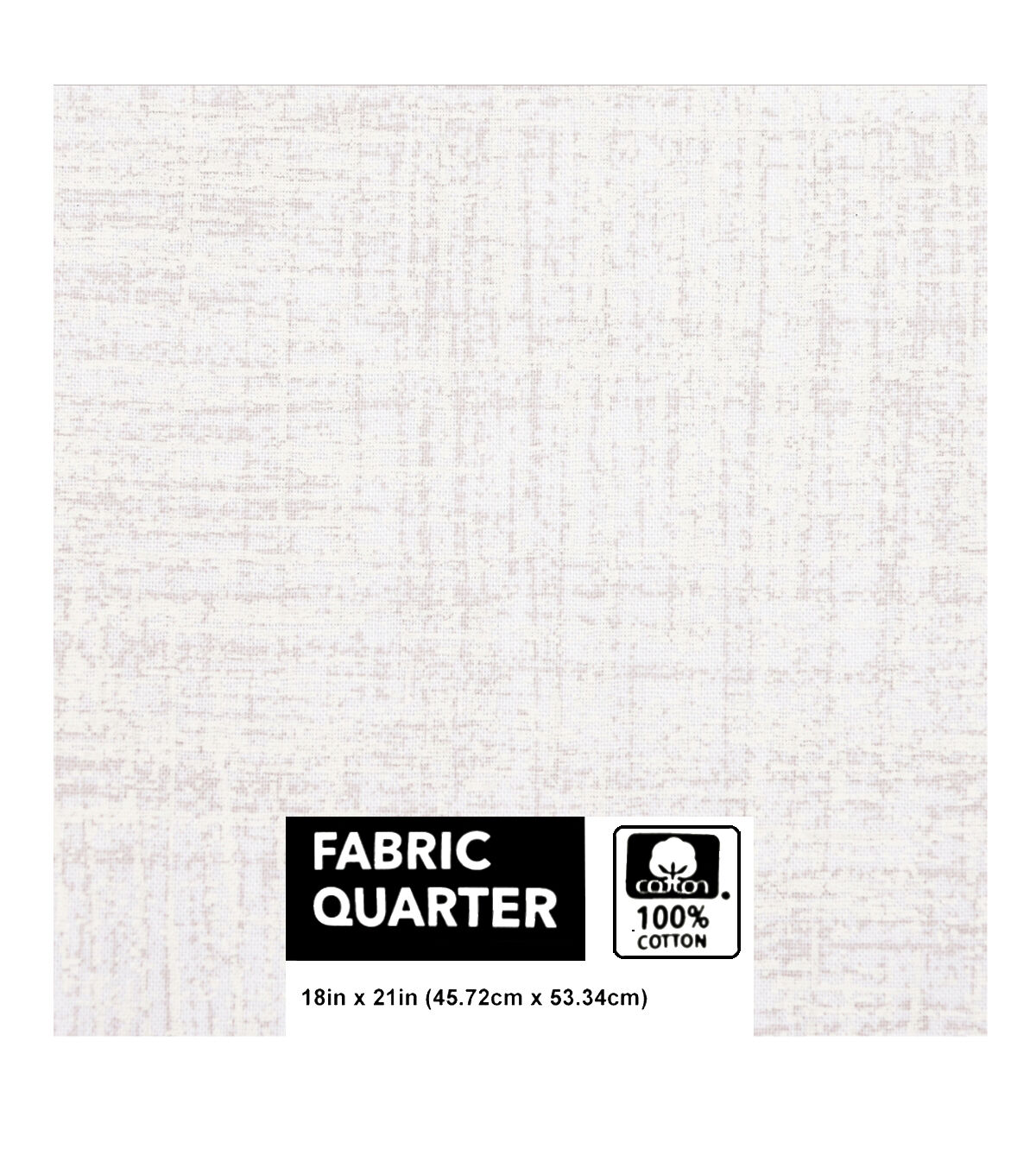 18 x 21 White Crosshatch Cotton Fabric Quarter 1pc by Keepsake Calico