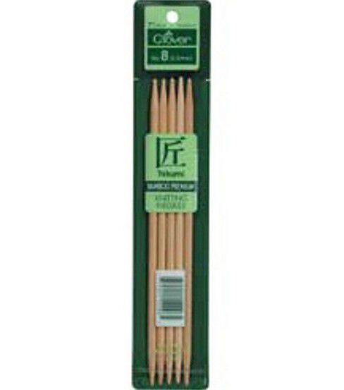 Clover 7 Size 0 Bamboo Double Point Knitting Needle Set