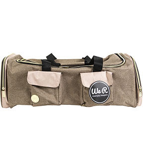 We R Memory Keepers 22.5 Taupe & Pink Crafter's Machine Tote