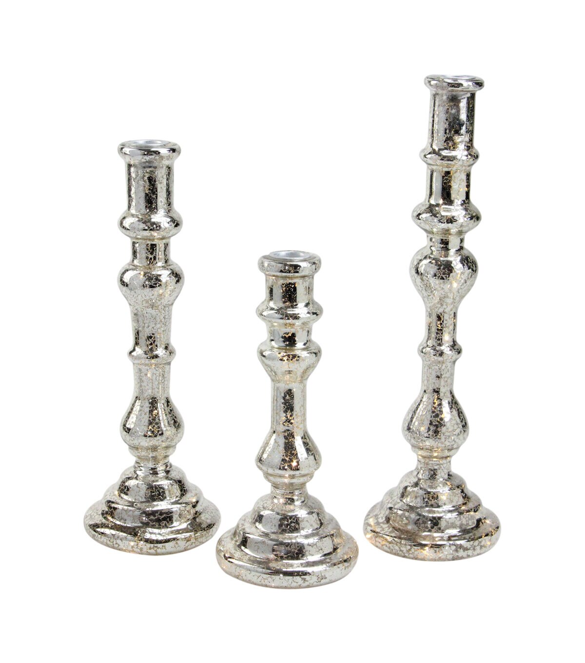 Northlight 3ct LED Silver Candle Holders