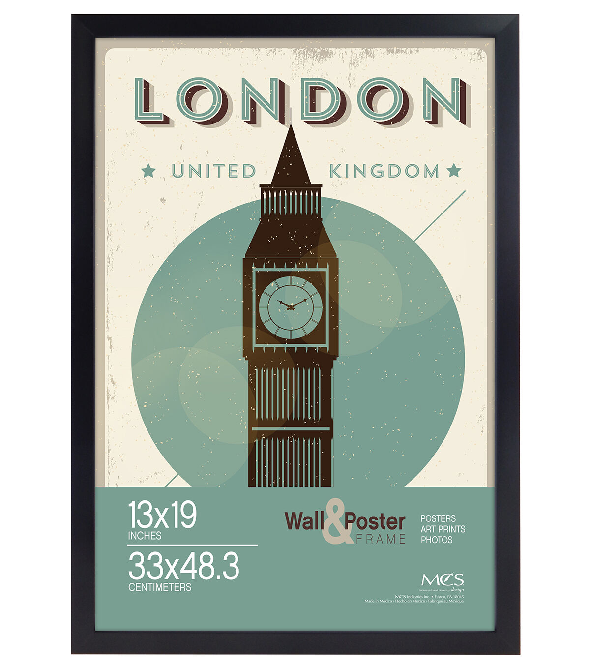 MCS 13 x 19 Black Plastic Gallery Wall & Poster Frame