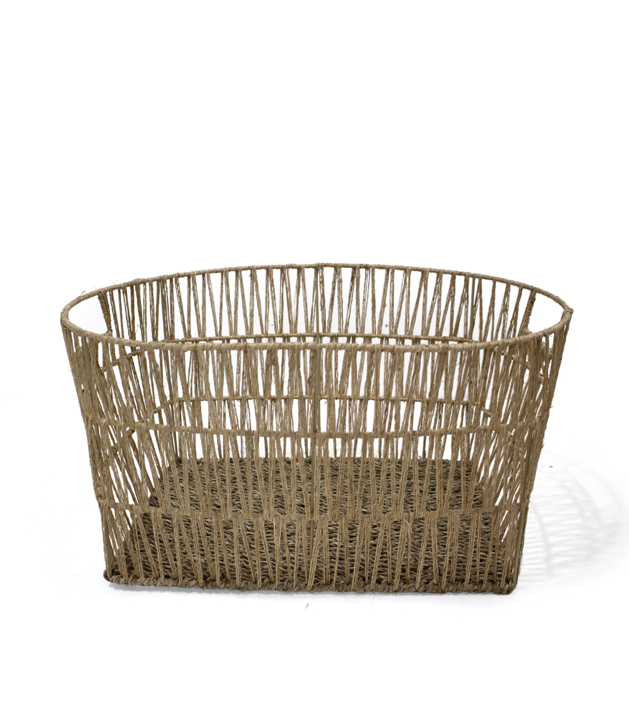 18.5 x 13 Bamboo Open Weave Basket by Place & Time