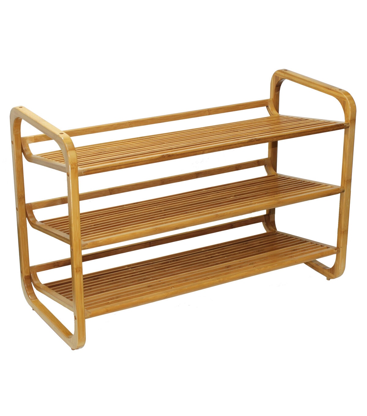Oceanstar 29.5 x 20 Brown 3 Tier Bamboo Shoe Rack